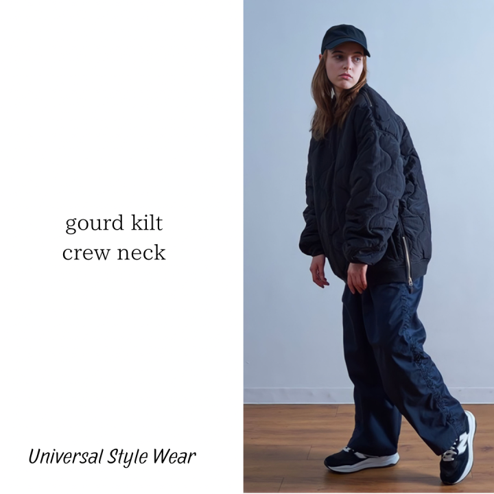 【Universal Style Wear 】ひょうたん キルト クルーネック