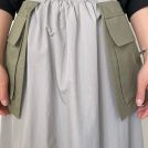 【DOLLUPOOPS】ミリタリーポケット付変形ボリュームスカート