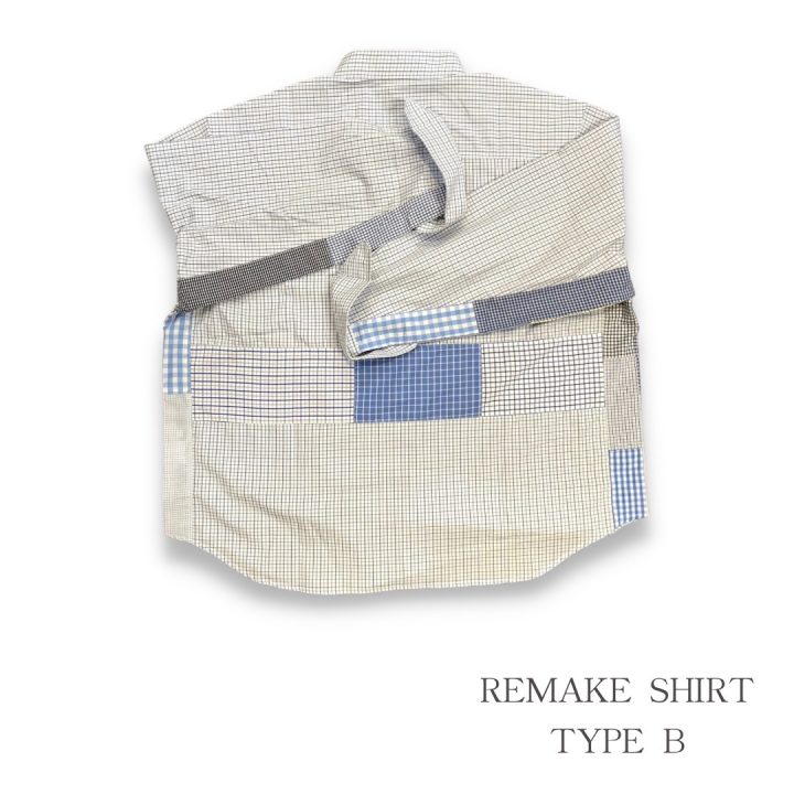 REMAKE SHIRTS　TYPE-B チェックXLサイズ