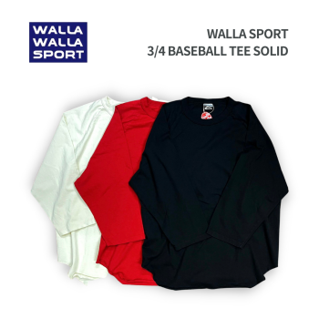 WALLA WALLA SPORT 3/4 BASEBALL TEE SOLID