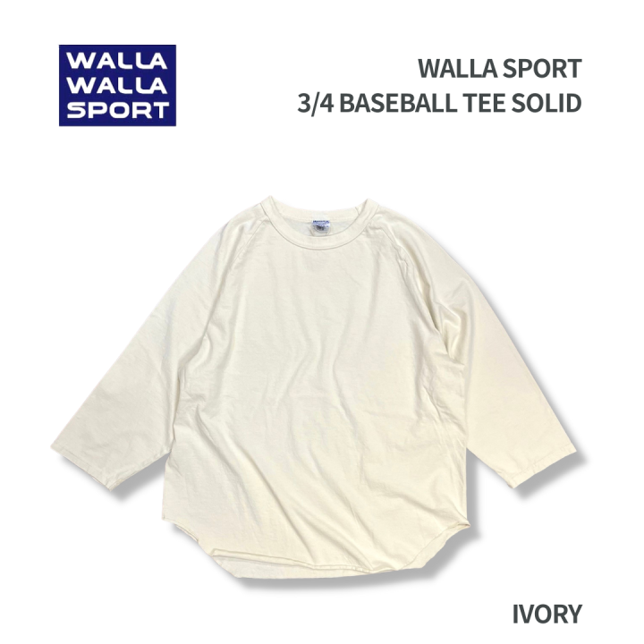 WALLA WALLA SPORT 3/4 BASEBALL TEE SOLID
