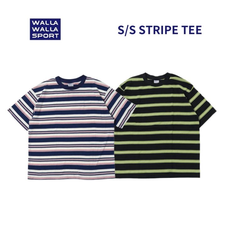 WALLA WALLA SPORT【ワラワラスポーツ】 -S/S STRIPE TEE / ショートスリーブ ストライプ ティー