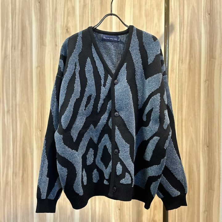 【Many men many minds】 zebra print knit cardigan