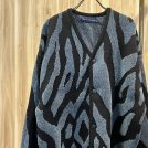 【Many men many minds】 zebra print knit cardigan