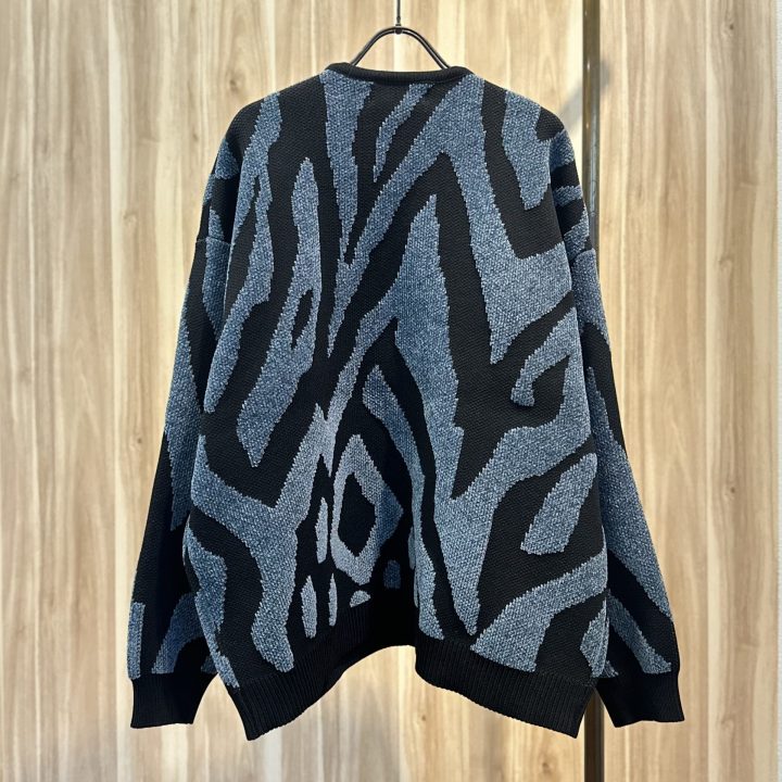 【Many men many minds】 zebra print knit cardigan