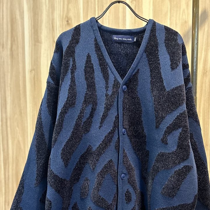 【Many men many minds】 zebra print knit cardigan