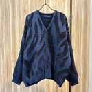 【Many men many minds】 zebra print knit cardigan