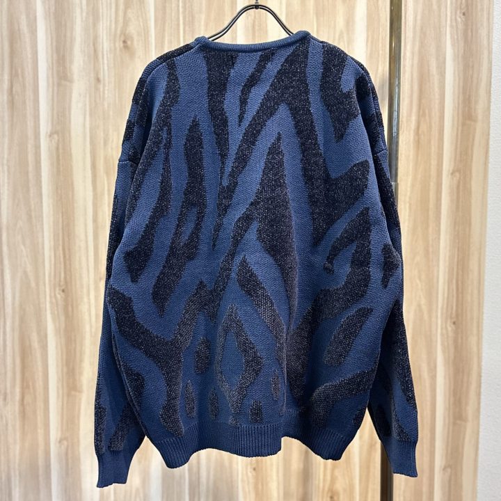 【Many men many minds】 zebra print knit cardigan