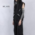 【 WE_AVE 】Zip & mesh high neck vest（643100）