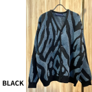 【Many men many minds】 zebra print knit cardigan