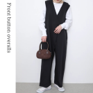 【レディース】Front button overalls（192971）