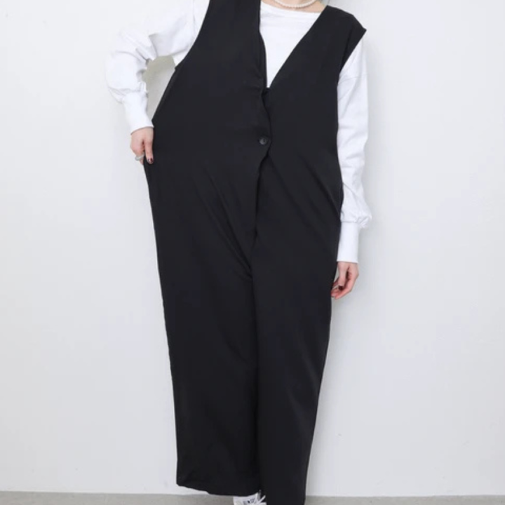 【レディース】Front button overalls（192971）